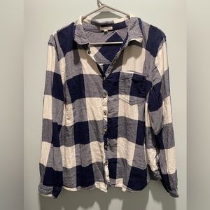 Maurices Blue Lightweight Flannel - Size 1X